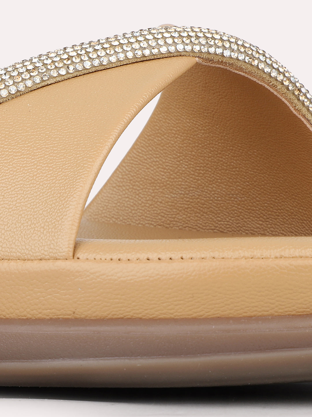 Women Beige Casual Open Toe Flats