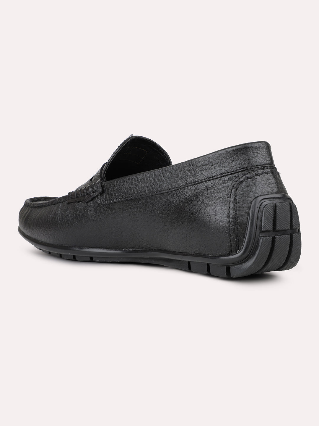 Mens Black Solid Round Toe Casual Shoes