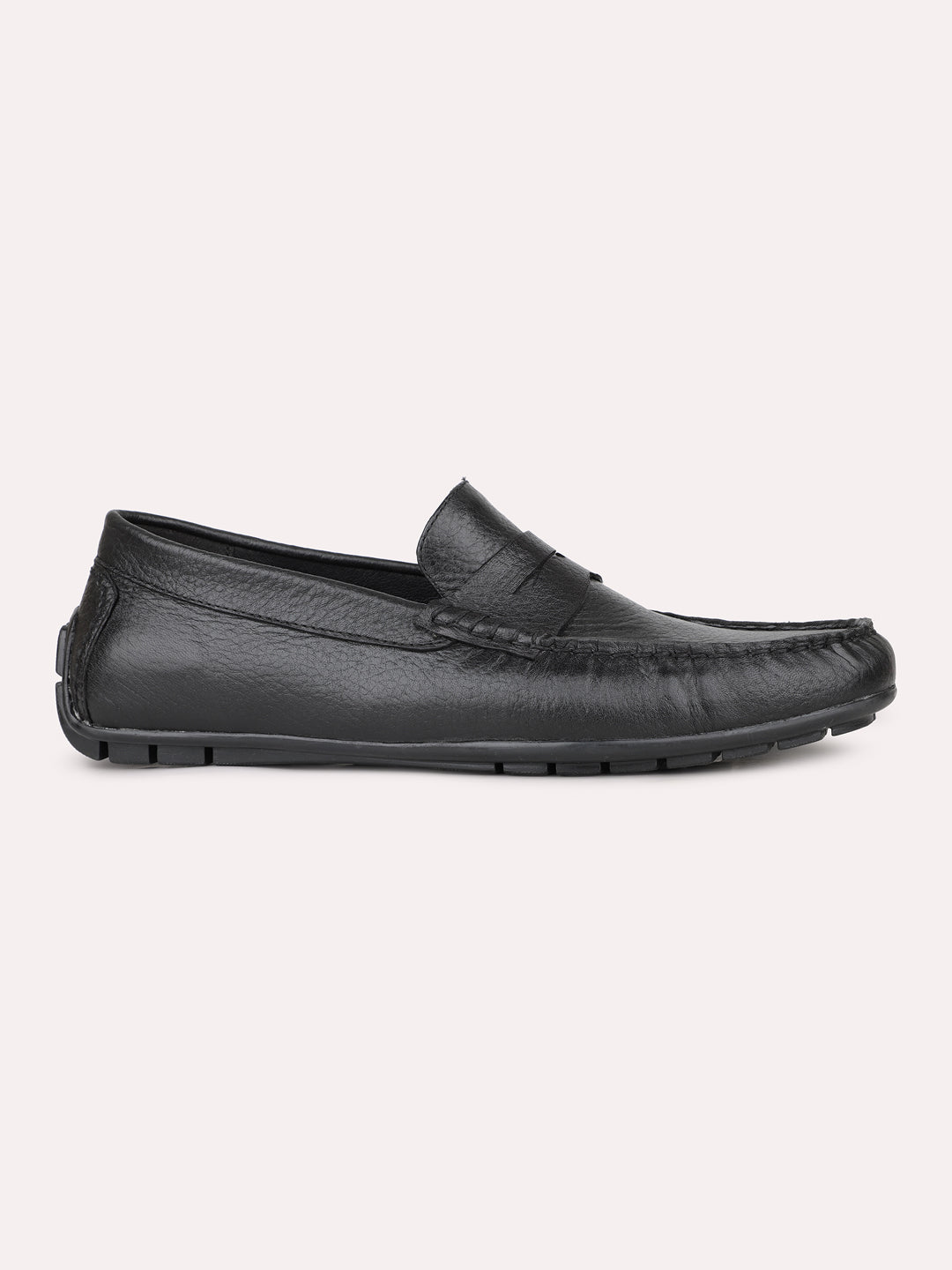 Mens Black Solid Round Toe Casual Shoes