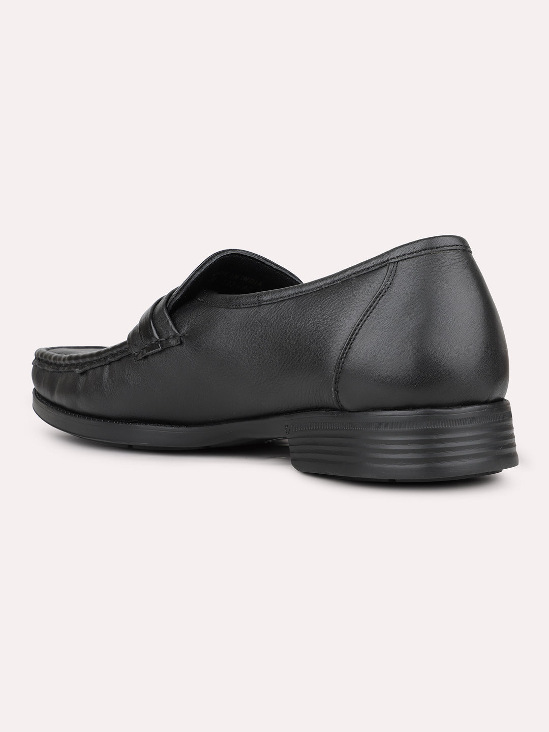 Mens Black Solid Round Toe Casual Shoes