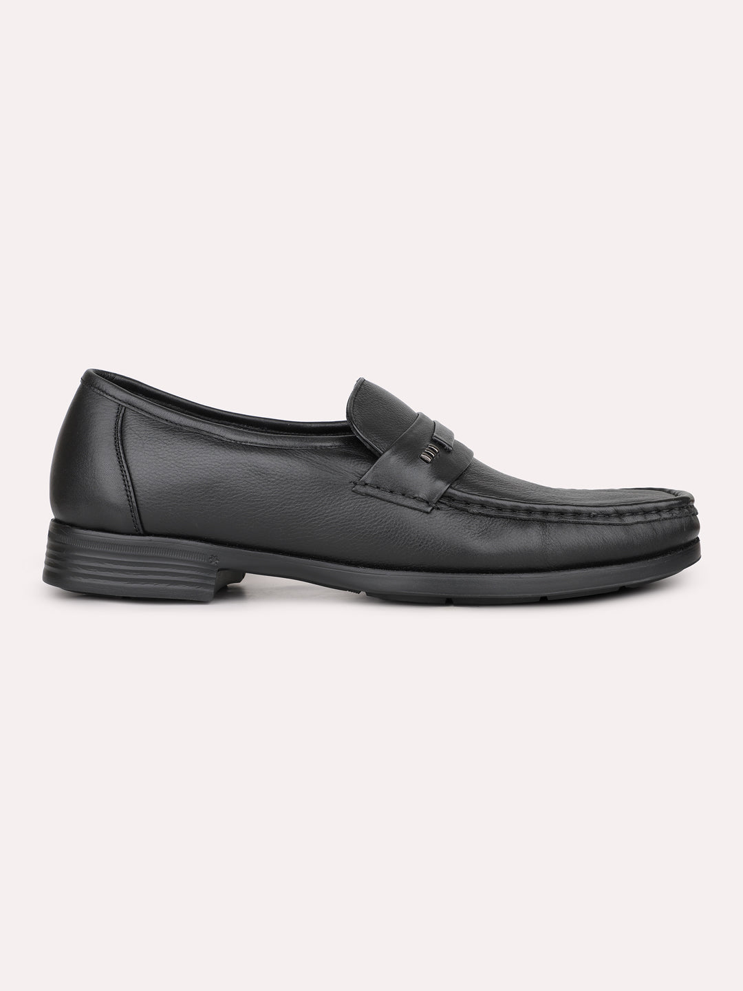 Mens Black Solid Round Toe Casual Shoes