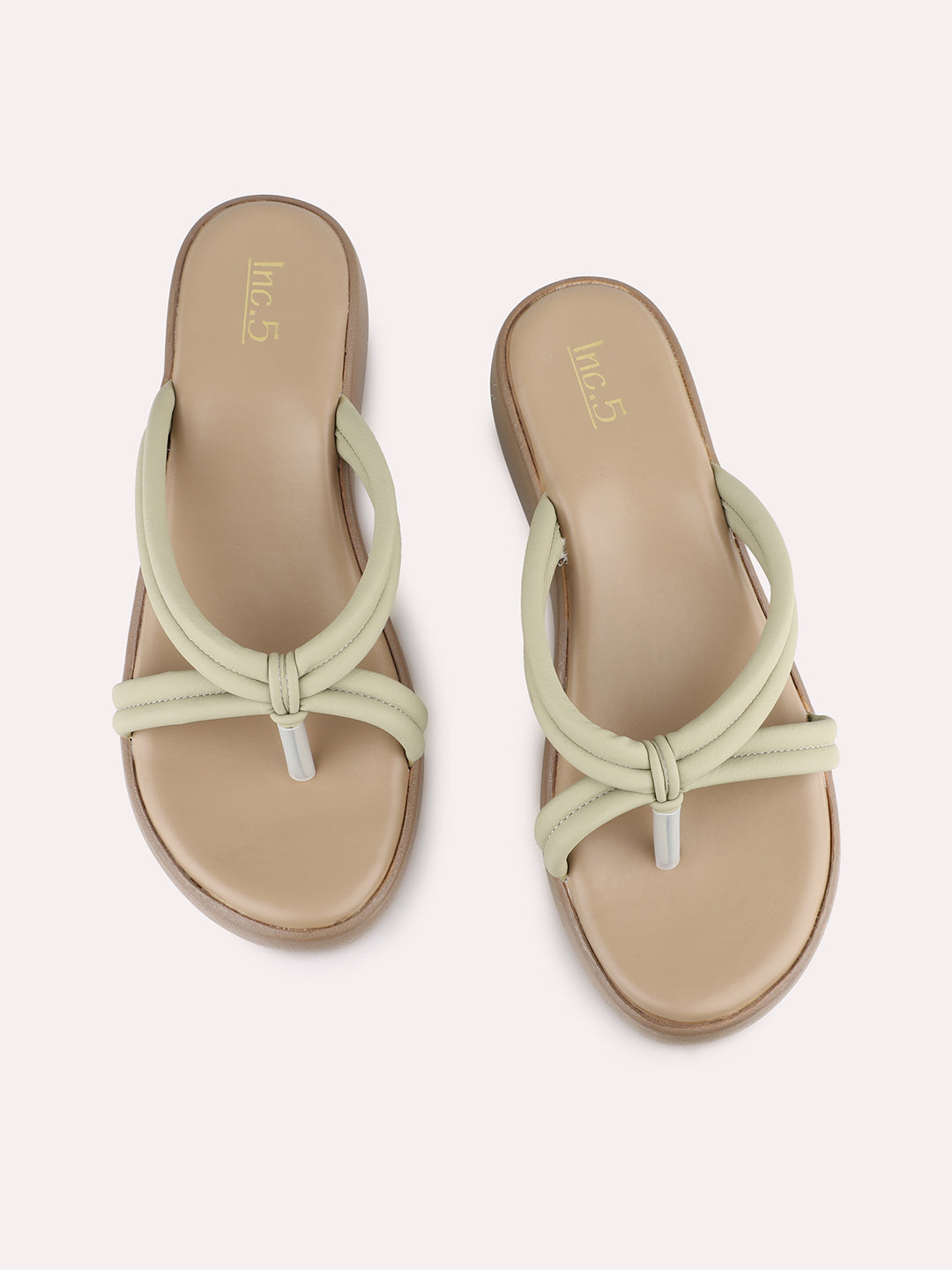 Womens Green Party Wear Solid Round Toe Wedge Heels