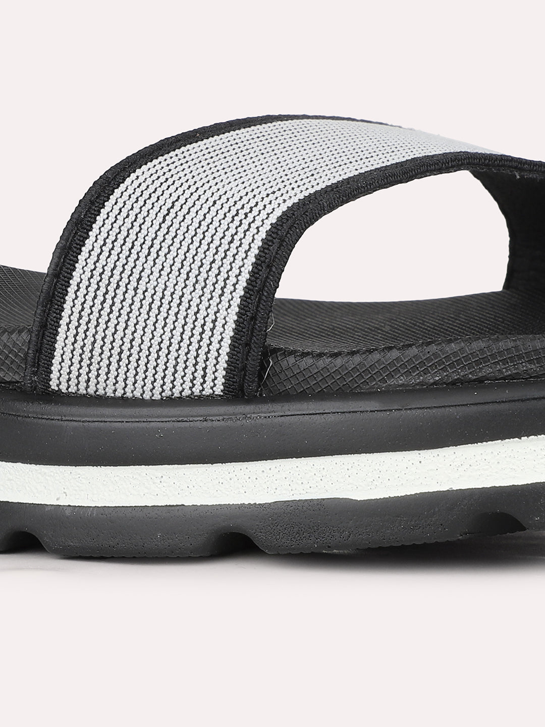 Womens Black Casual Solid Open Toe Flat Sandals