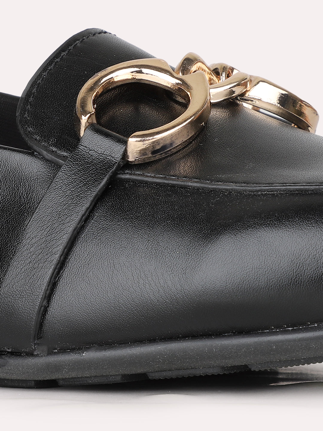 Womens Black Casual Solid Round Toe Ballerinas