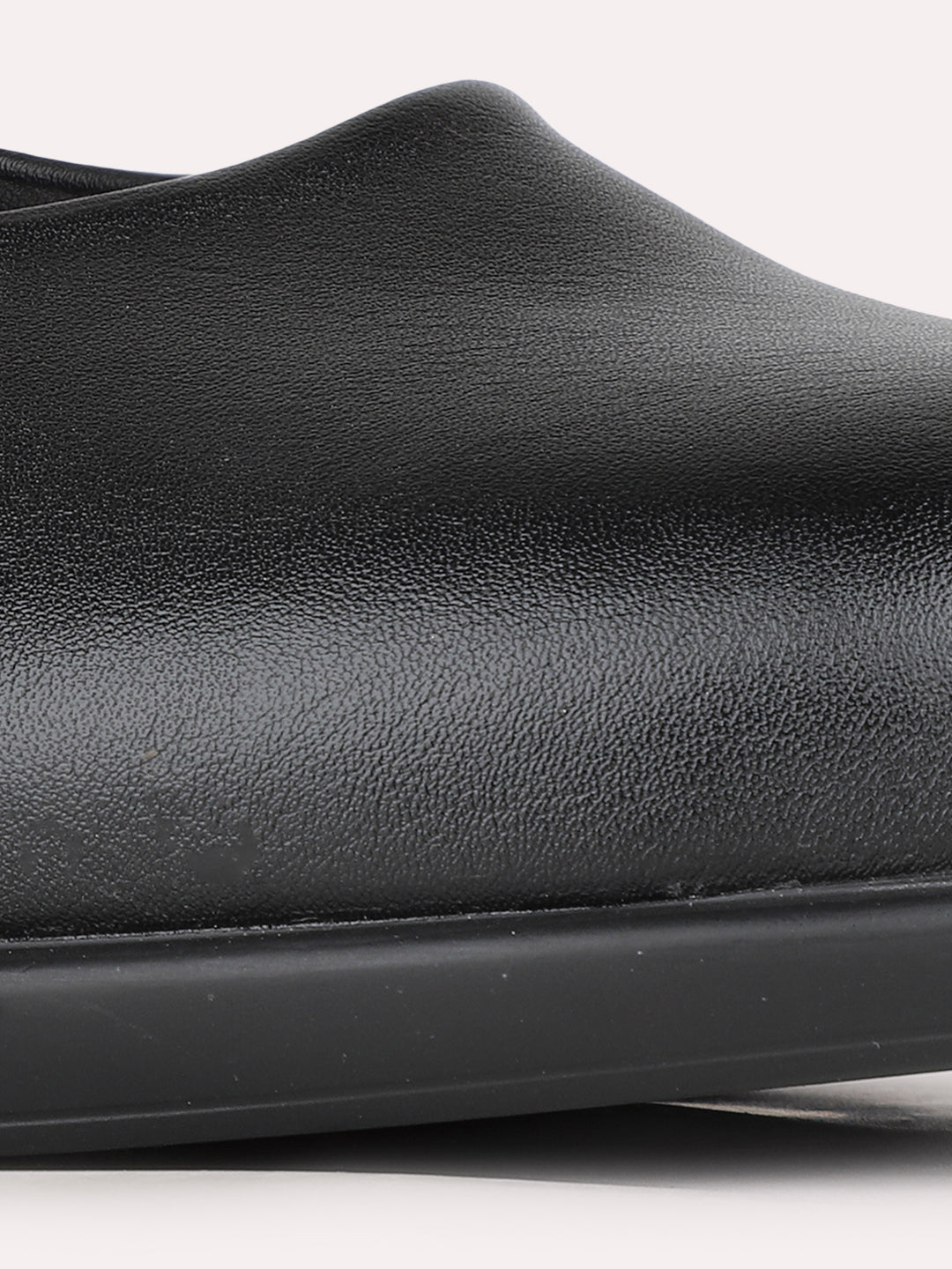 Womens Black Party Wear Solid Round Toe Wedge Heel Pumps