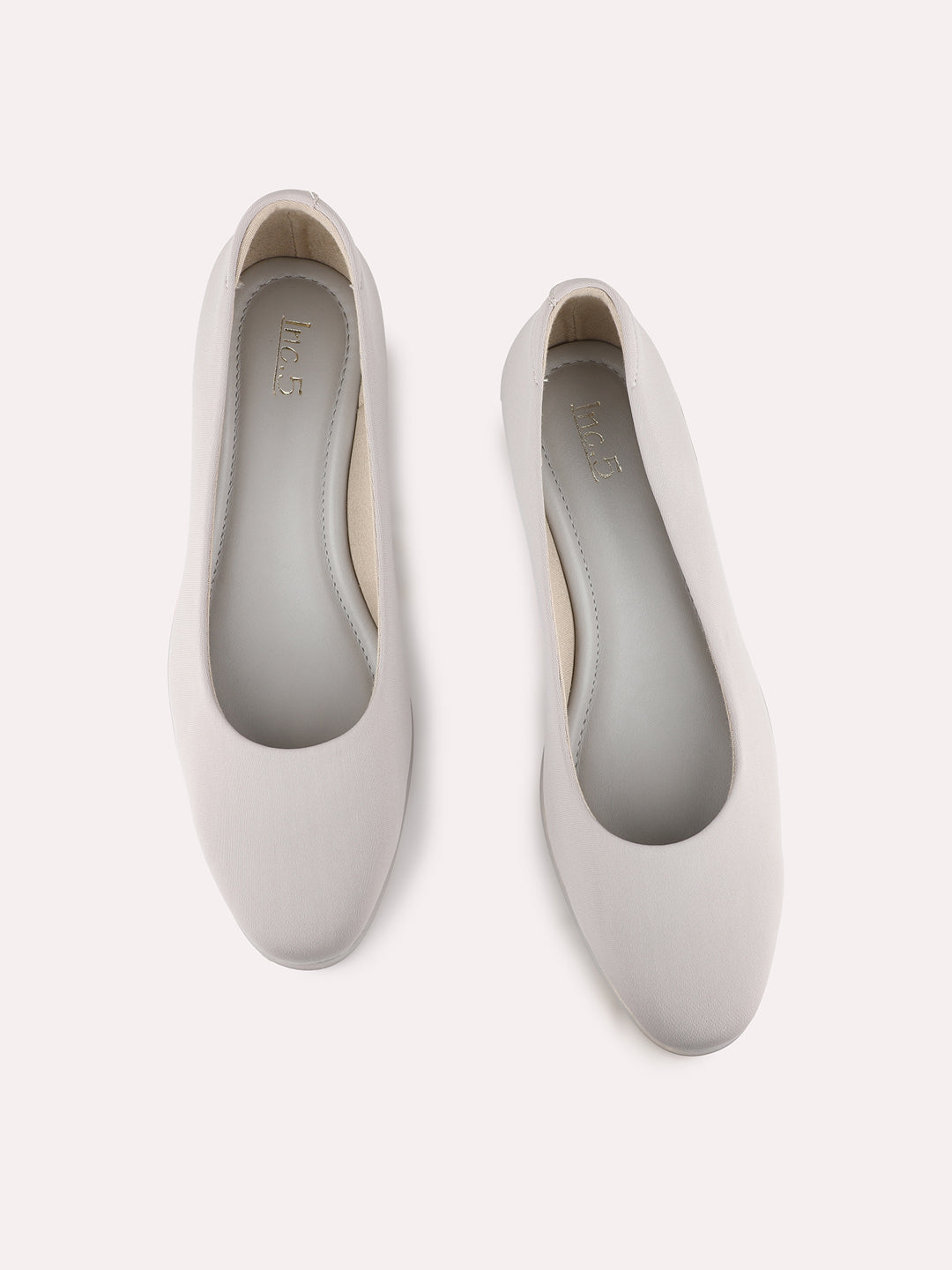Womens Grey Party Wear Solid Round Toe Wedge Heel Pumps