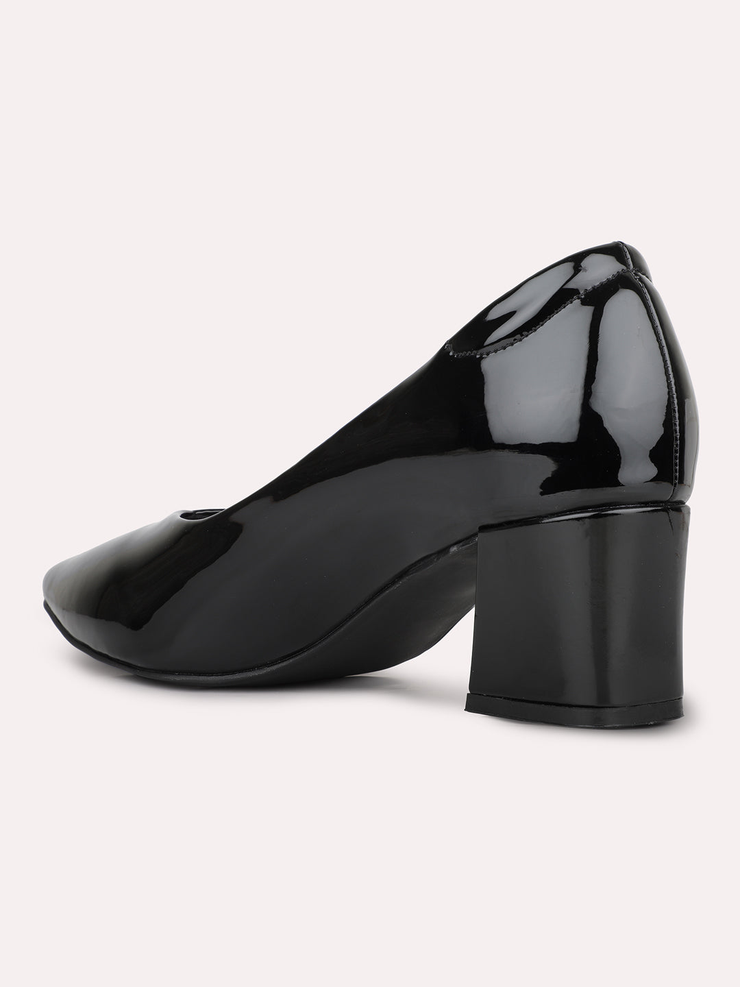 Womens Black Party Wear Solid Pointed Toe Heels