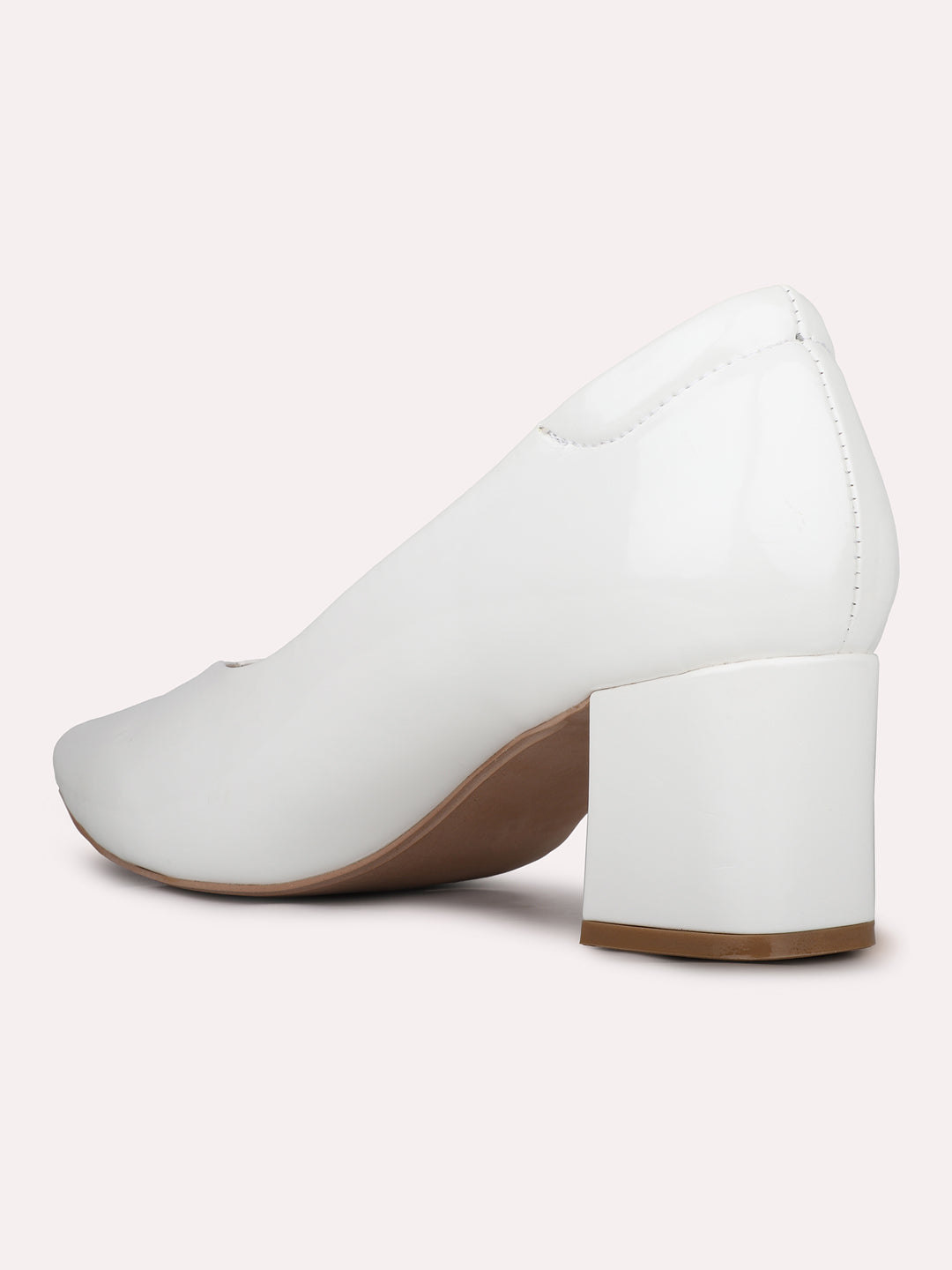 Womens White Party Wear Solid Pointed Toe Heels