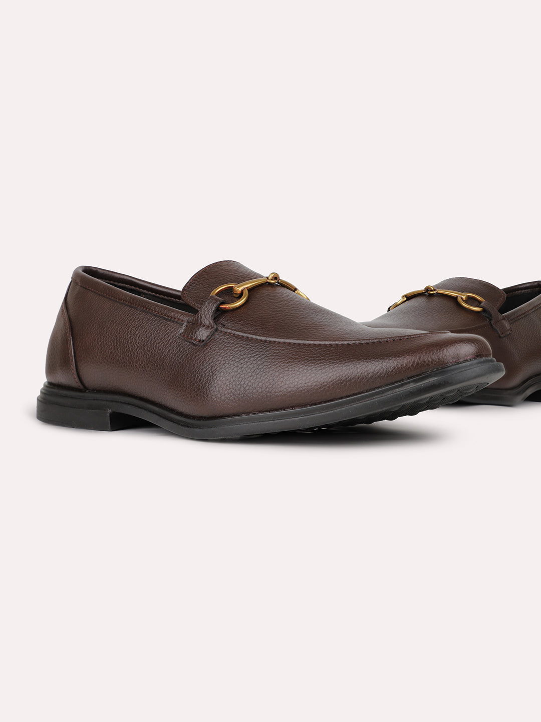 Mens Brown Pointed Toe Casual Loafer Shoes