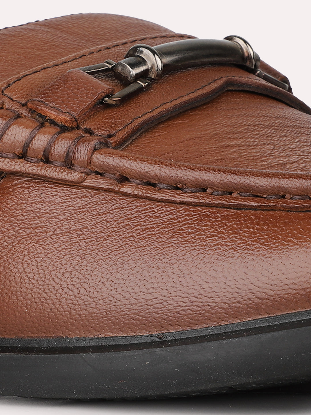 Mens Tan Solid Pointed Toe Casual Loafer Shoes