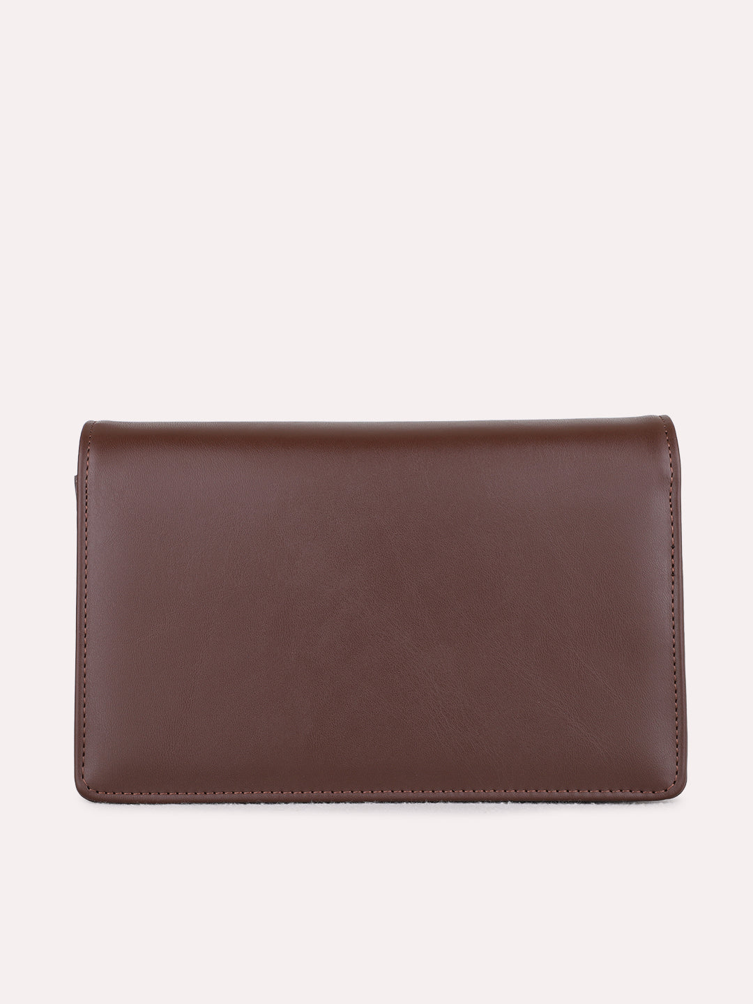 Women Coffee Solid Sling Bag With Magnet Lock For Casual