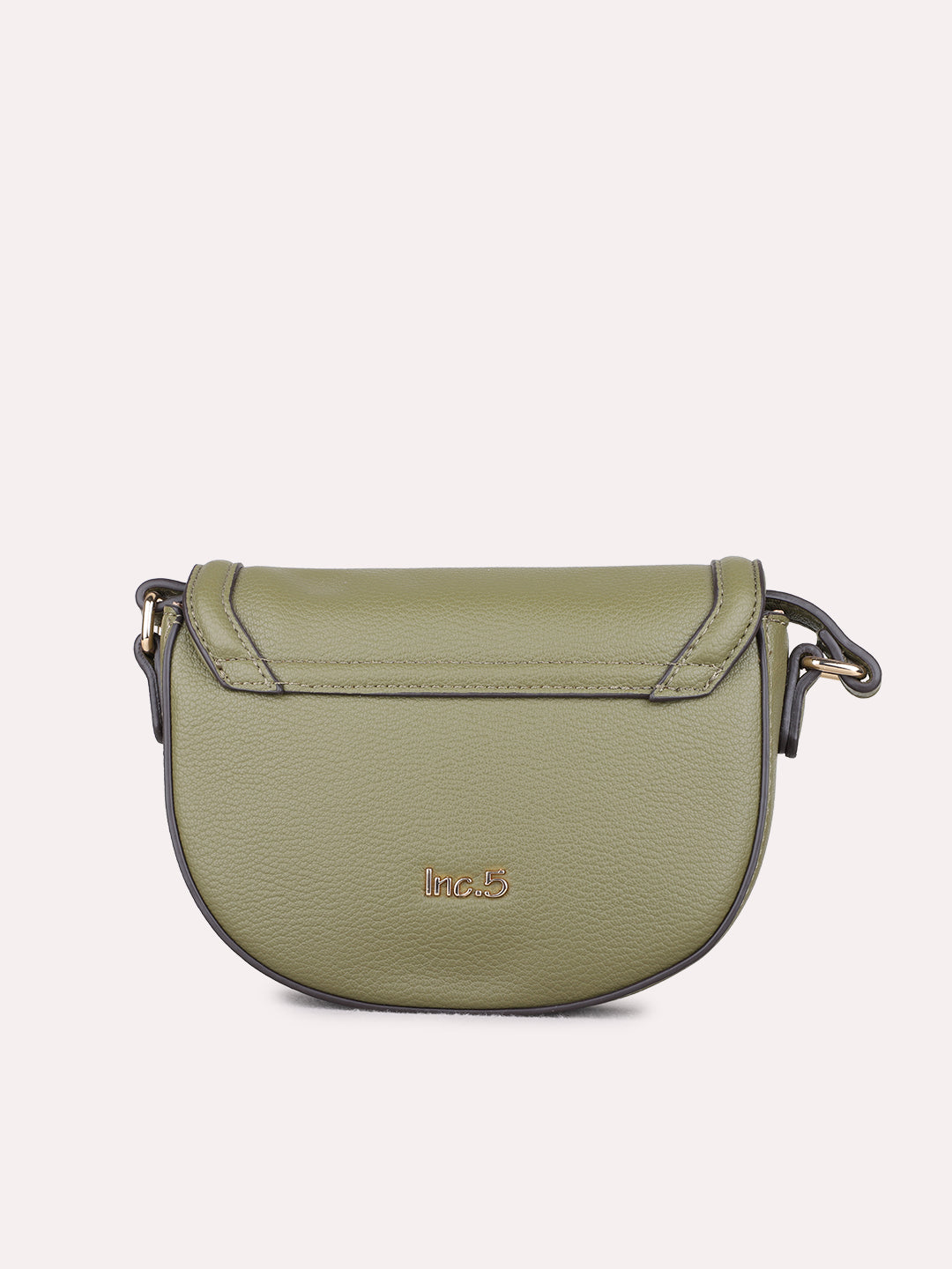 Women Green Textured Sling Bag With Magnet Lock For Party