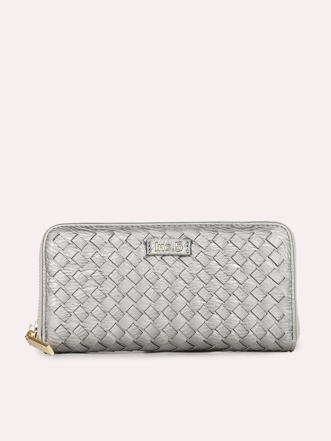 Womens Grey Casual Textured Pattern Wallet