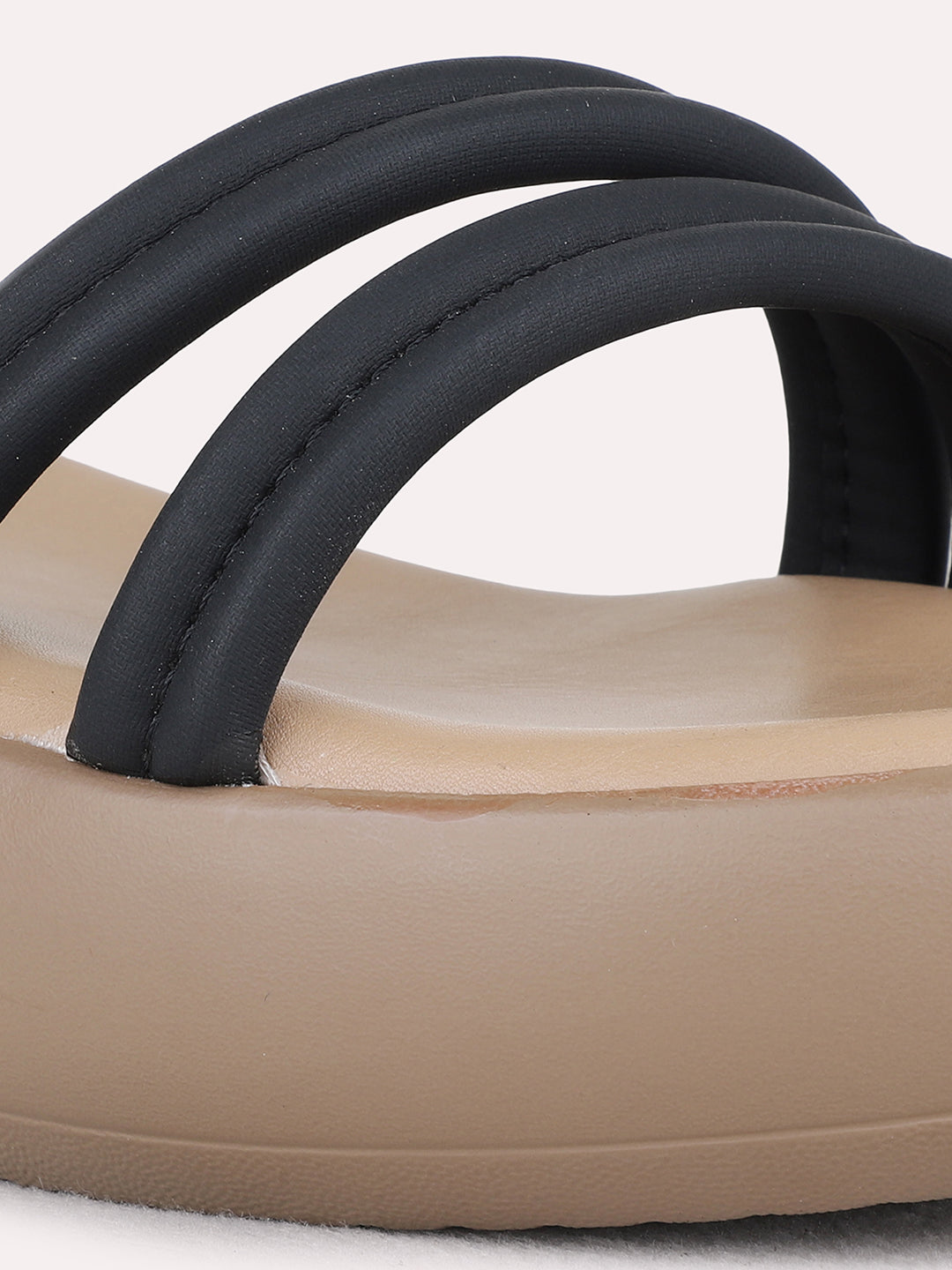 Womens Black Smart Casual Solid Round Toe Wedges