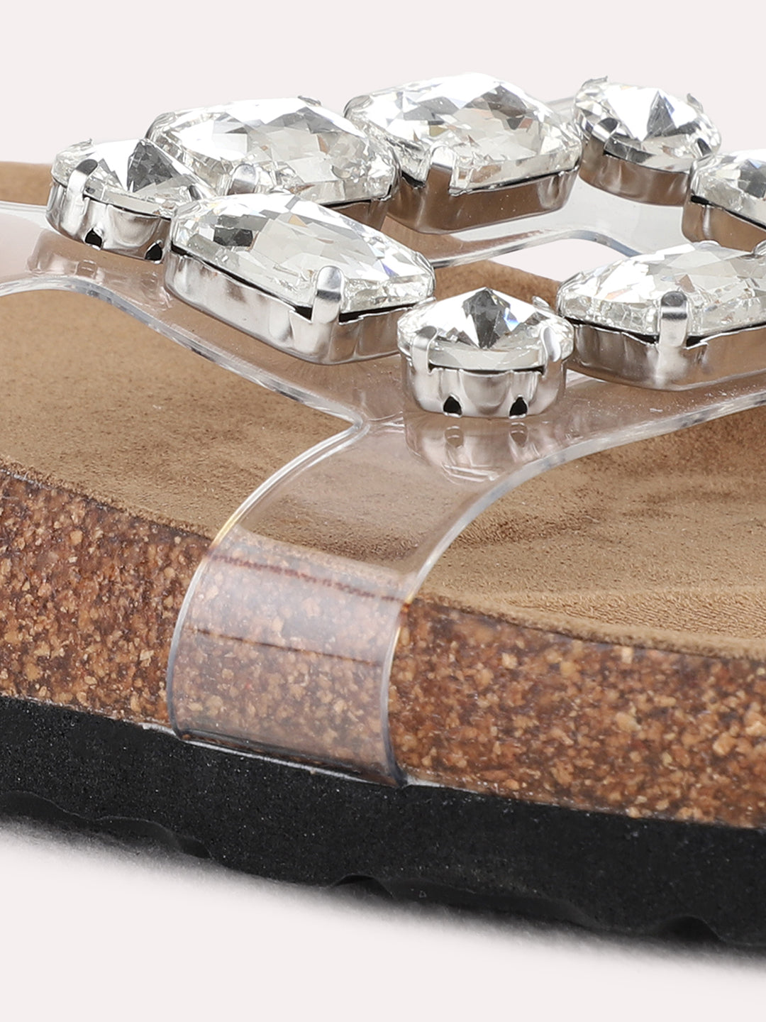 Womens Silver Casual Solid Open Toe Flat Sandals