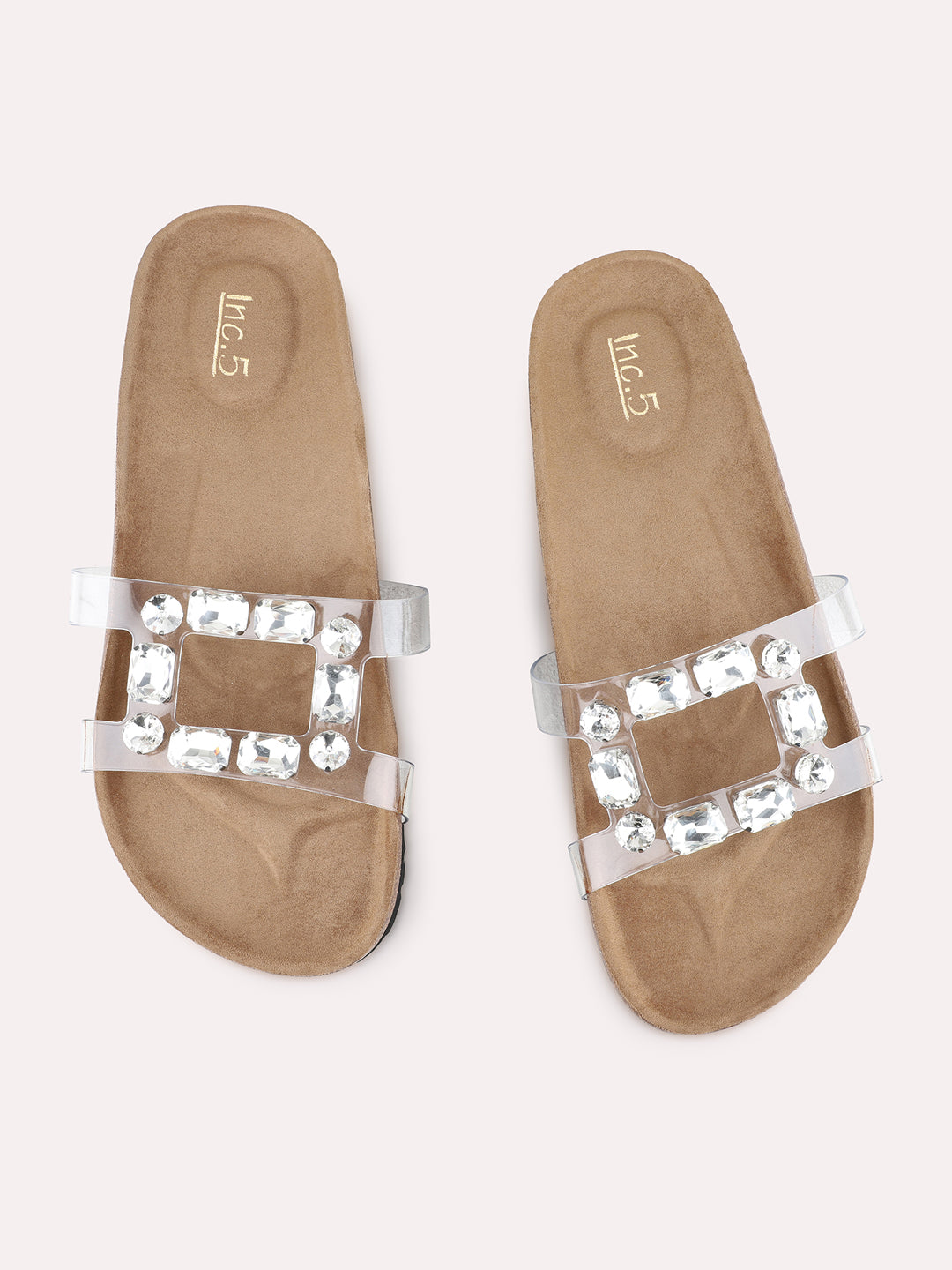 Womens Silver Casual Solid Open Toe Flat Sandals