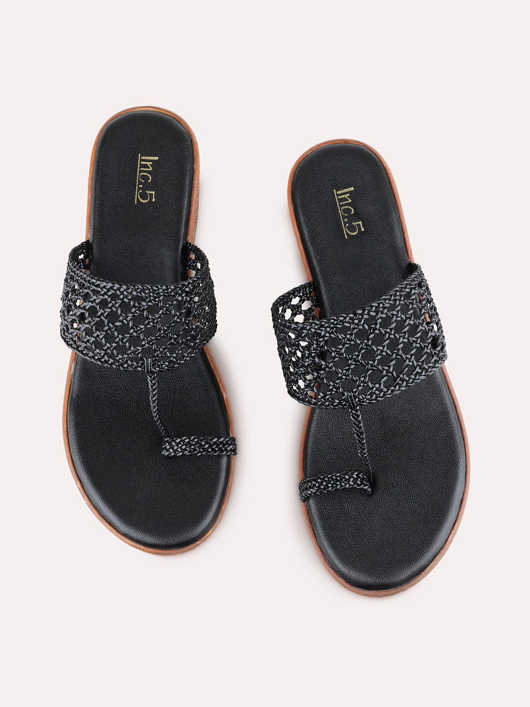 Womens Black Party Wear Solid Round Toe Wedge Heel Sandals