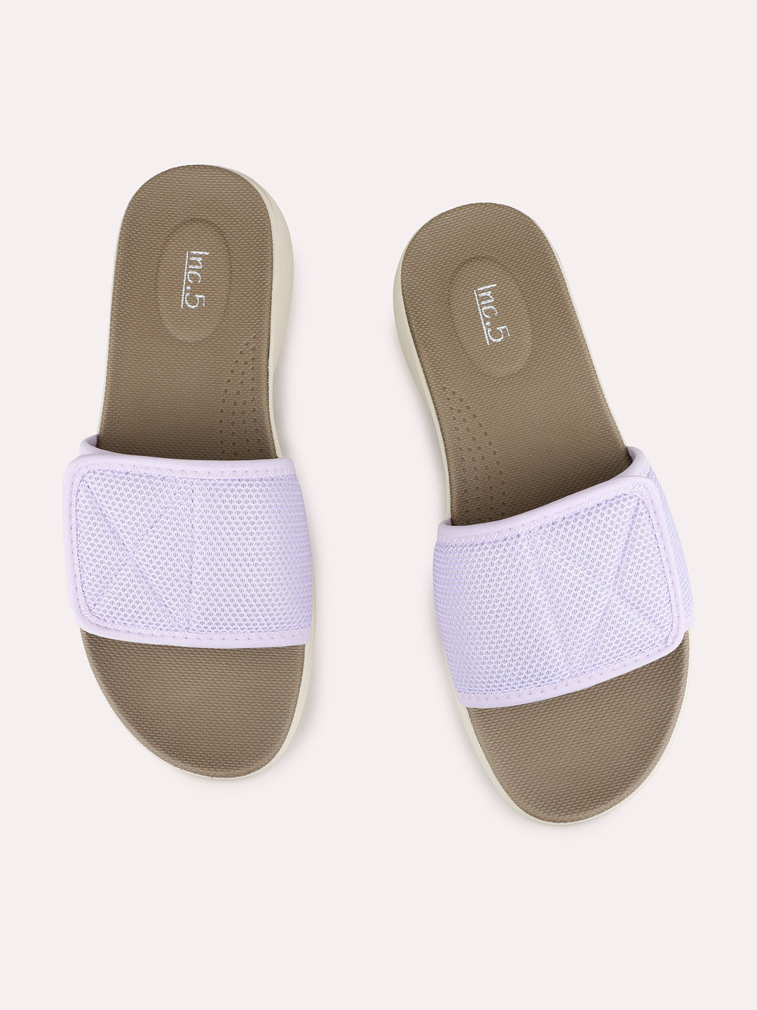 Womens Pink Casual Solid Round Toe Wedge Heels