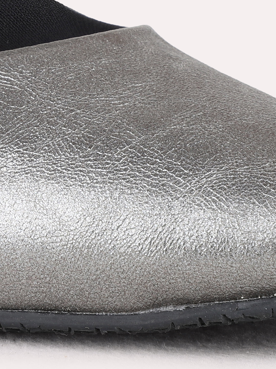 Womens Pewter Party Wear Solid Pointed Toe Pumps