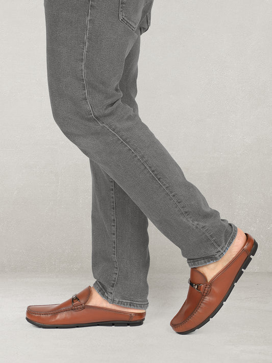 Atesber Tan Loafer Shoes For Men