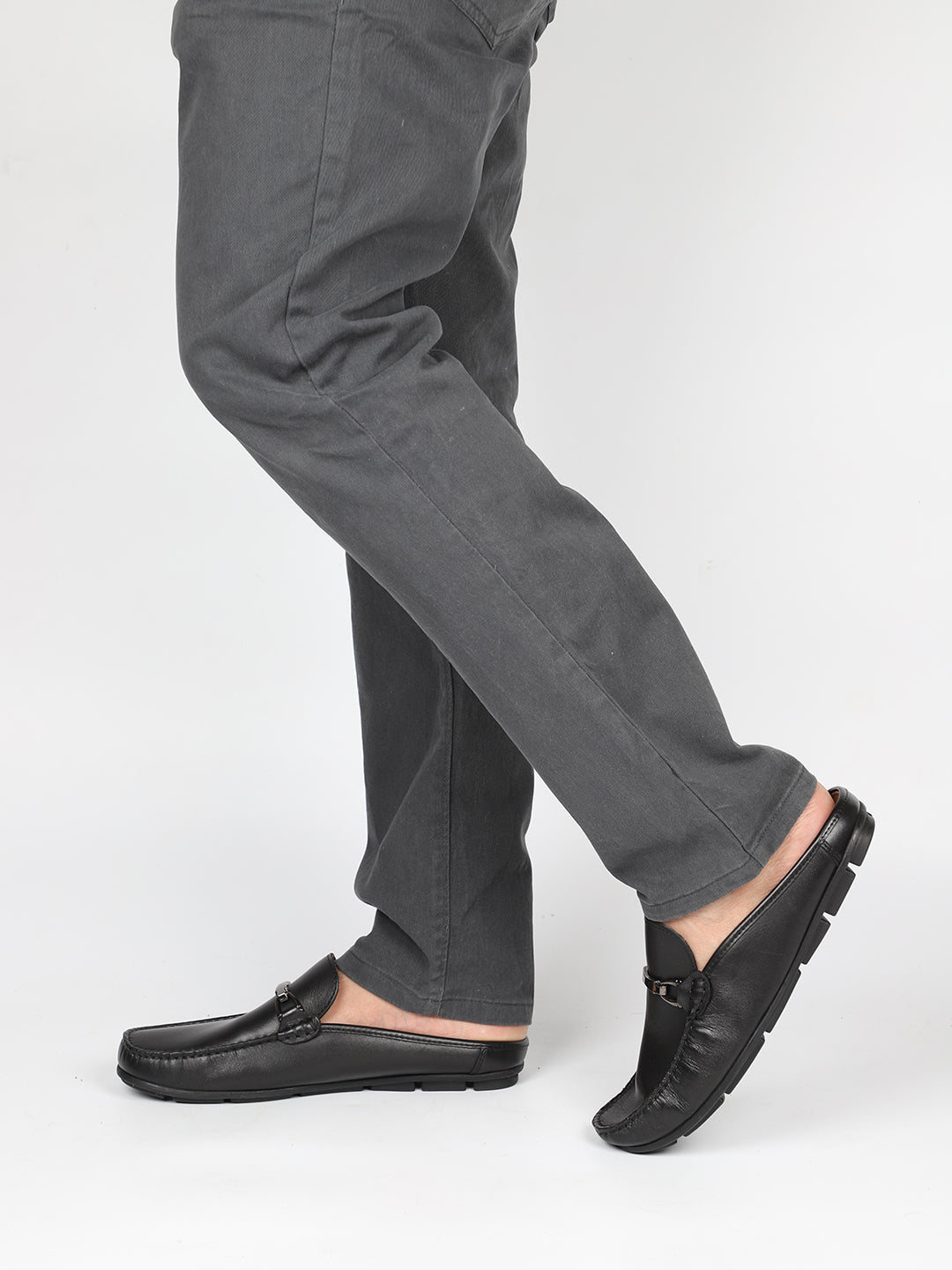 Atesber Black Loafer Shoes For Men