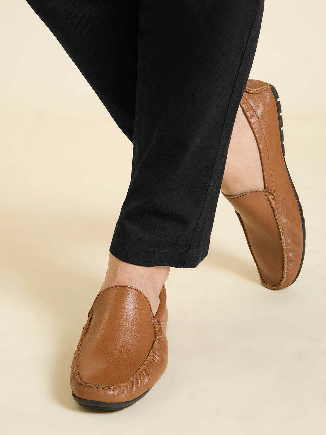 Privo Driving Shoe-Tan For Men