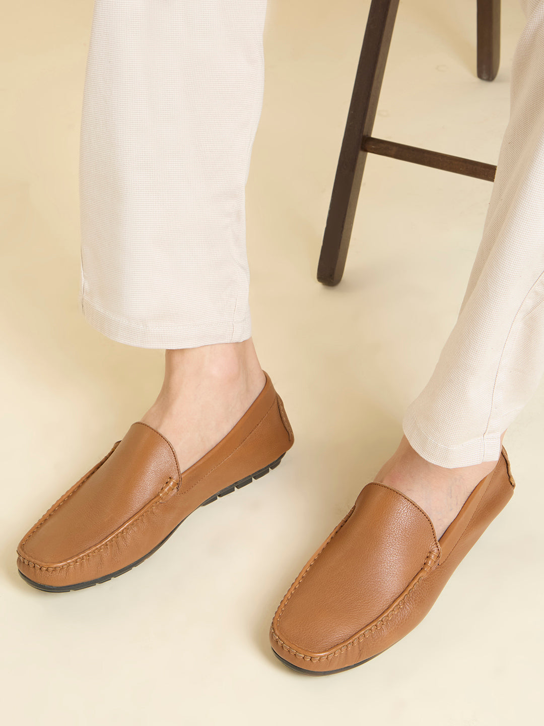 Privo Flexi Driving Shoe-Tan For Men