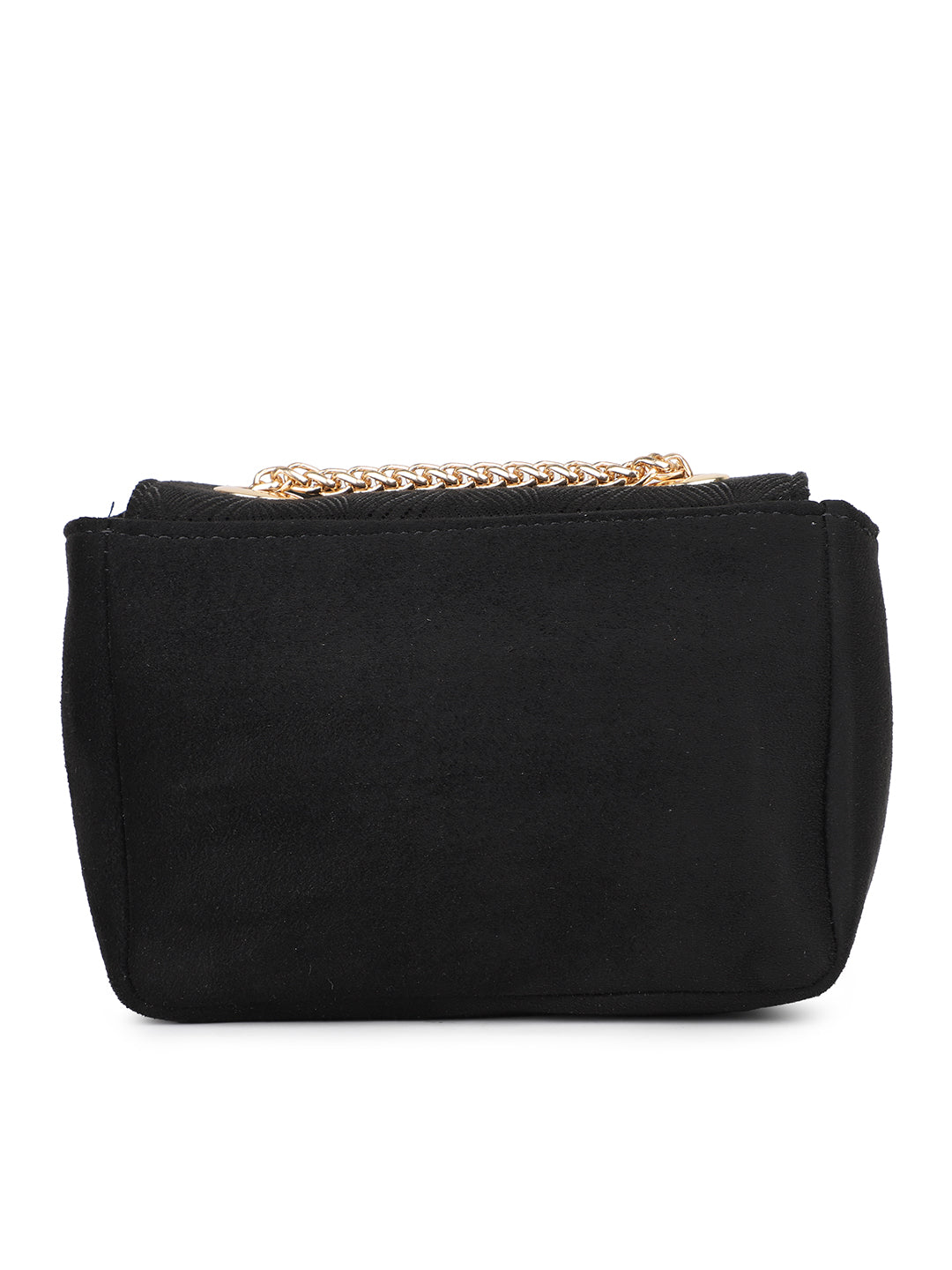 Women's Black Textured Sling Bag