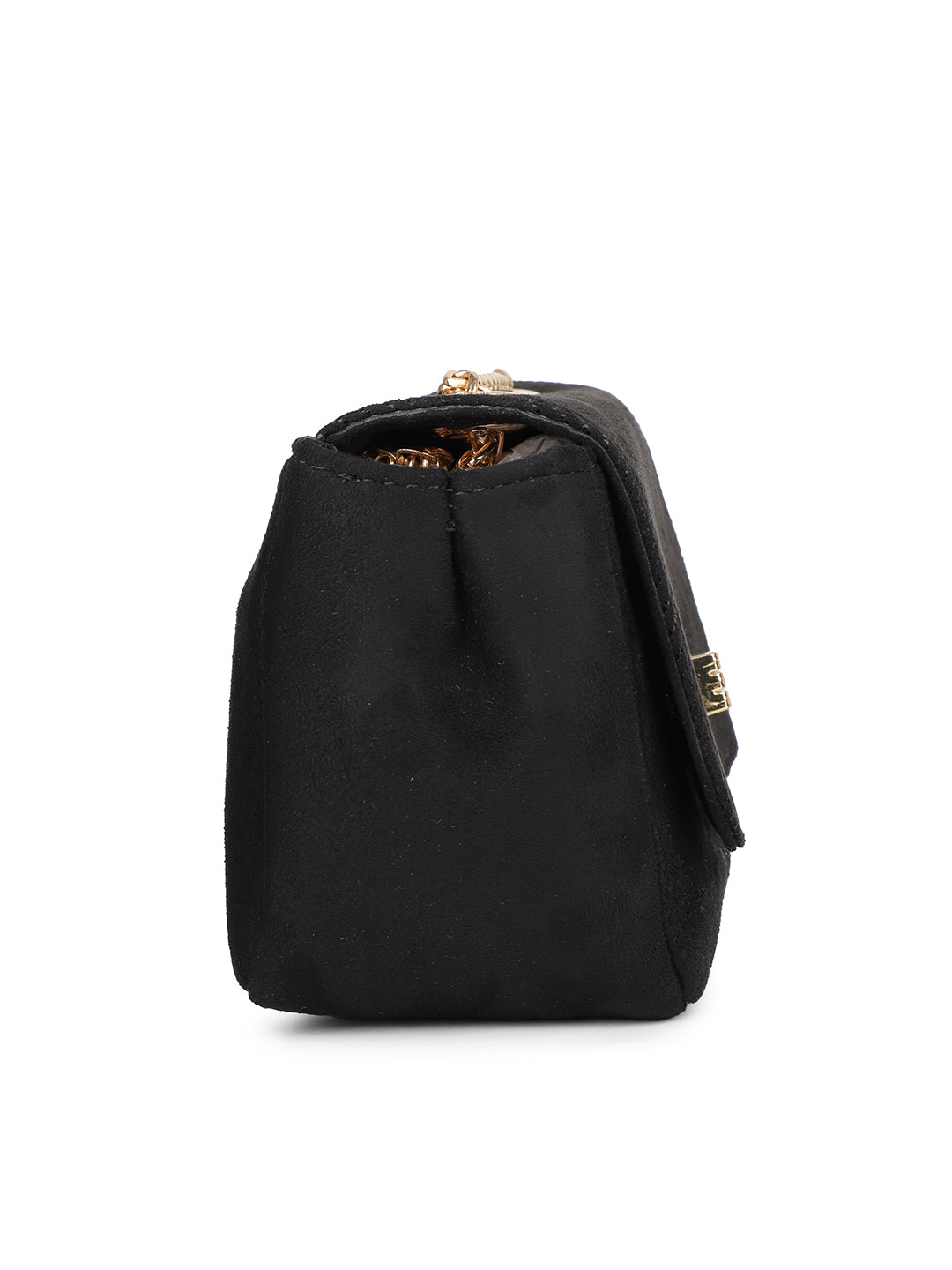 Women's Black Textured Sling Bag