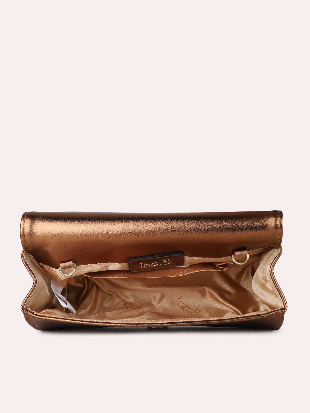 Womens Brown Sling Bag With Zip Lock For Party Use