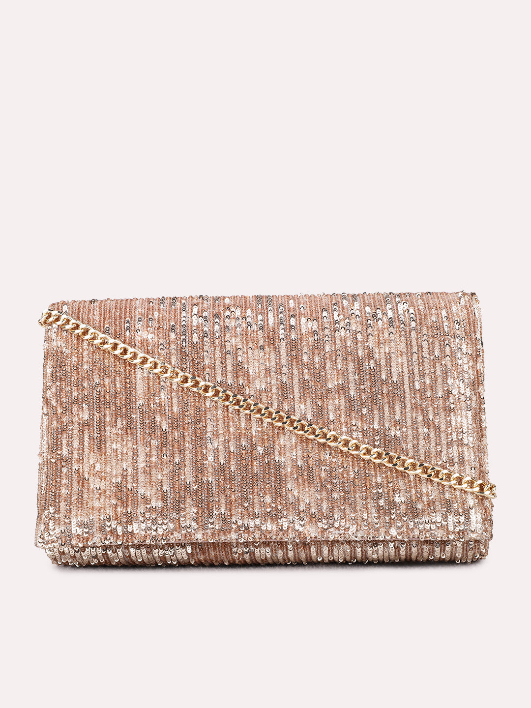 Womens Rose Gold Fashion Bags With Magnet Lock For Party