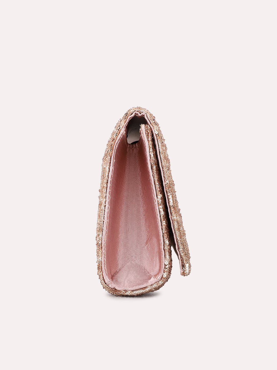 Womens Rose Gold Fashion Bags With Magnet Lock For Party
