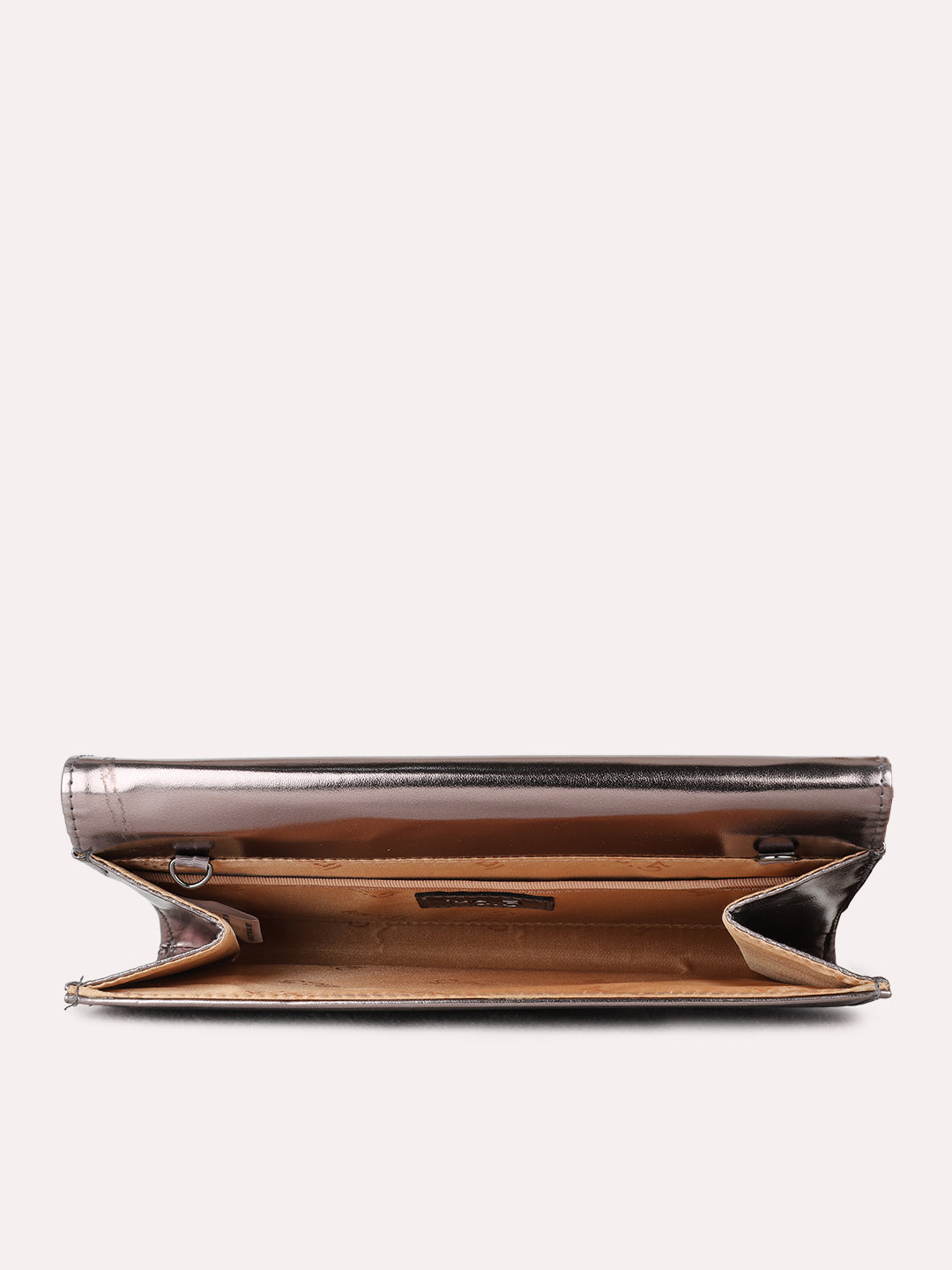 Womens Metallic Fashion Bags With Magnet Lock For Party Use