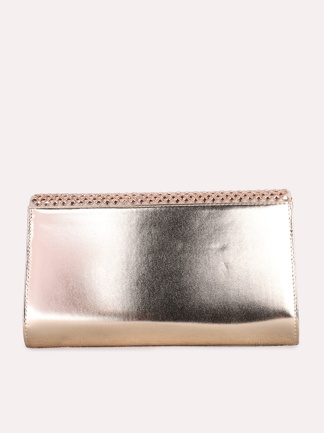 Womens Rose Gold Fashion Bags With Magnet Lock For Party Use
