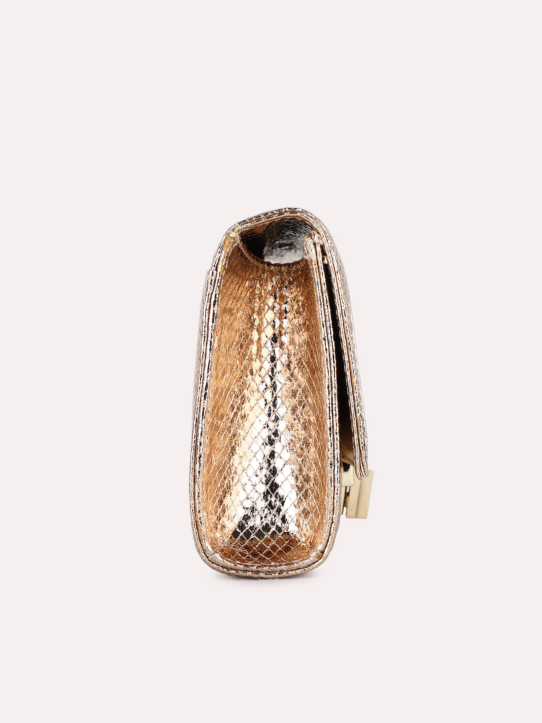 Womens Champagne Fashion Bags With Twist Lock For Party Use