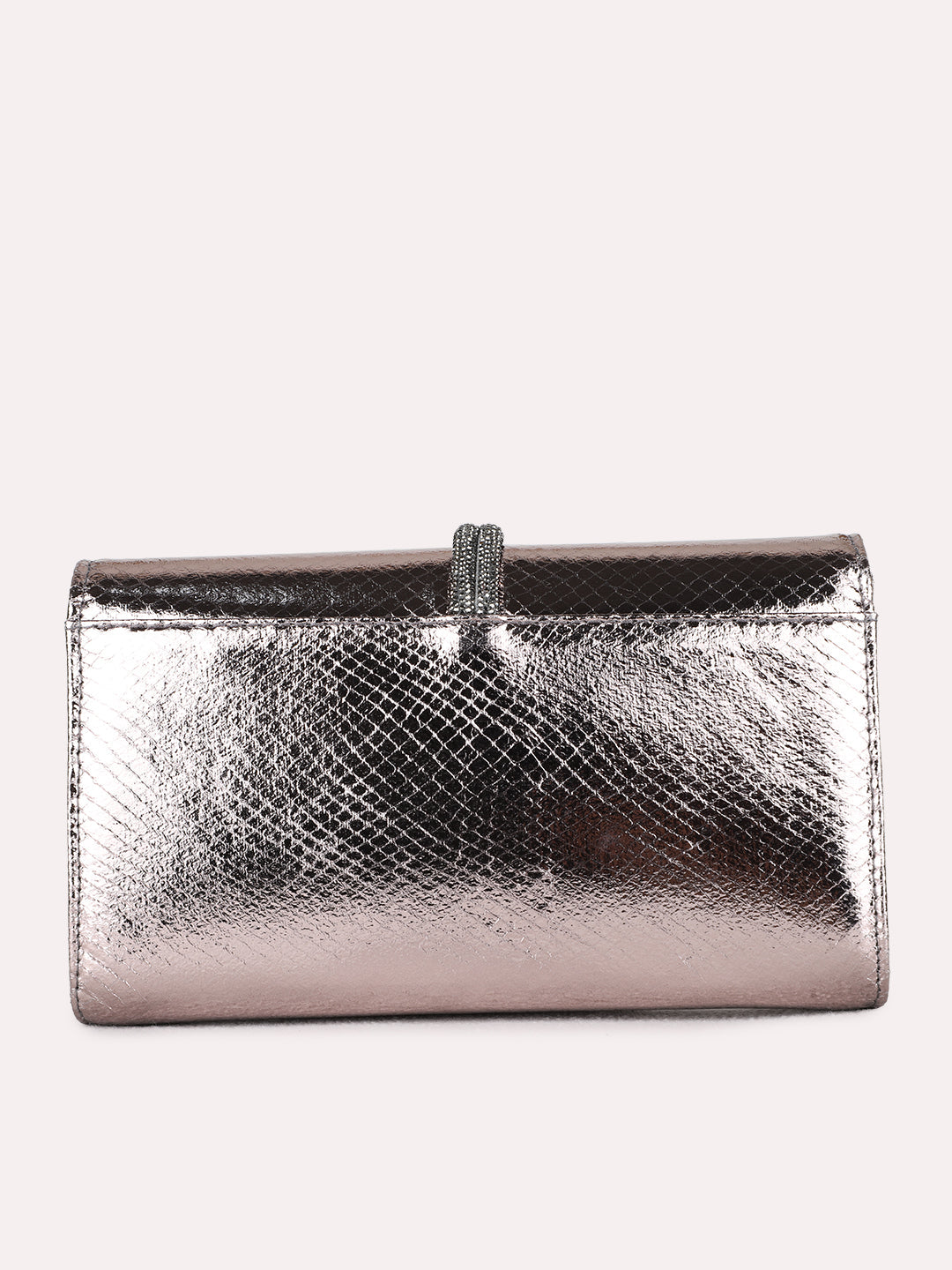 Womens Metallic Fashion Bags With Twist Lock For Party Use