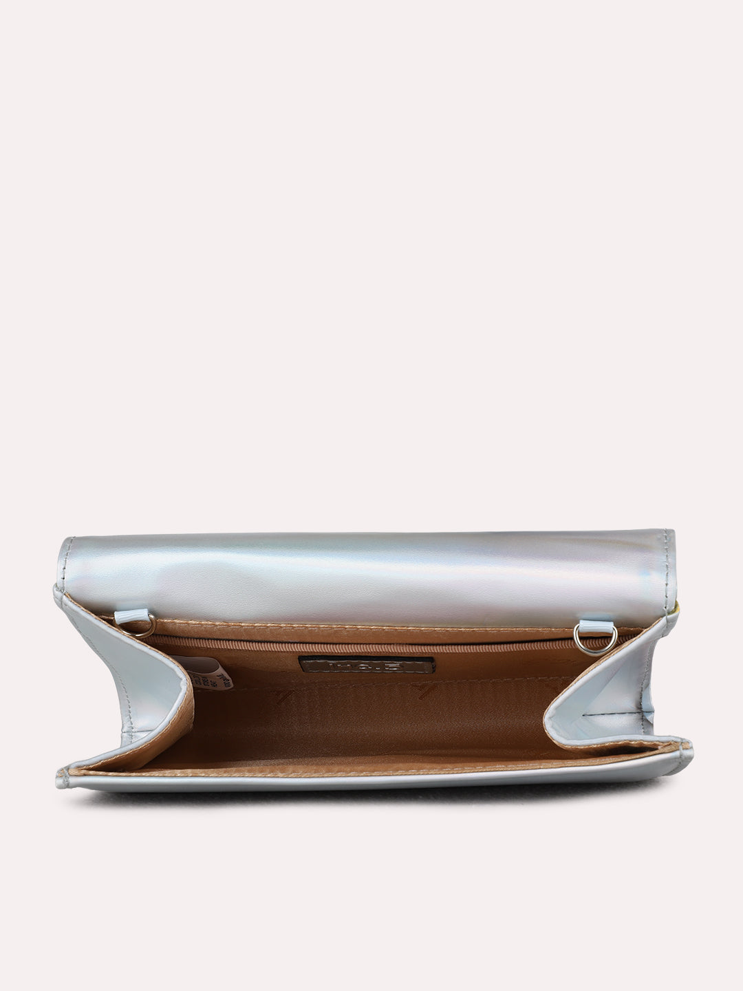 Womens Silver Fashion Bags With Magnet Lock For Party Use