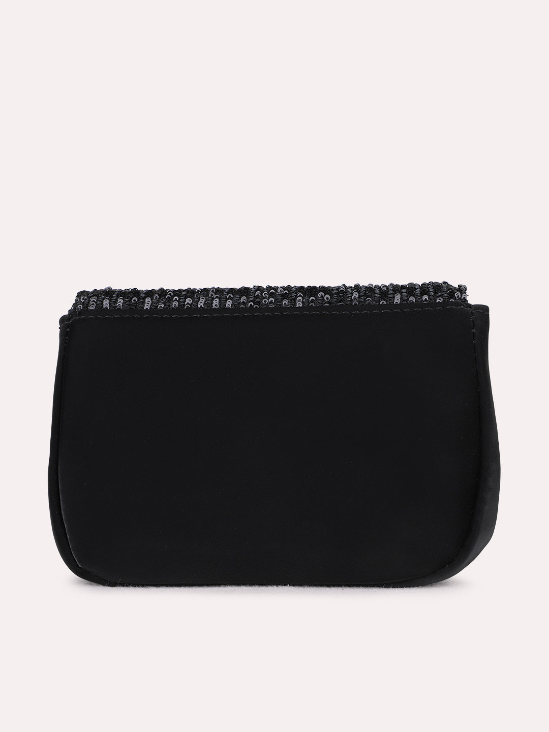 Womens Black Clutches With Magnet Lock For Party Use