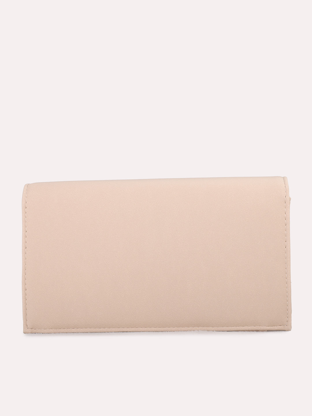 Womens Champagne Clutches With Magnet Lock For Party Use