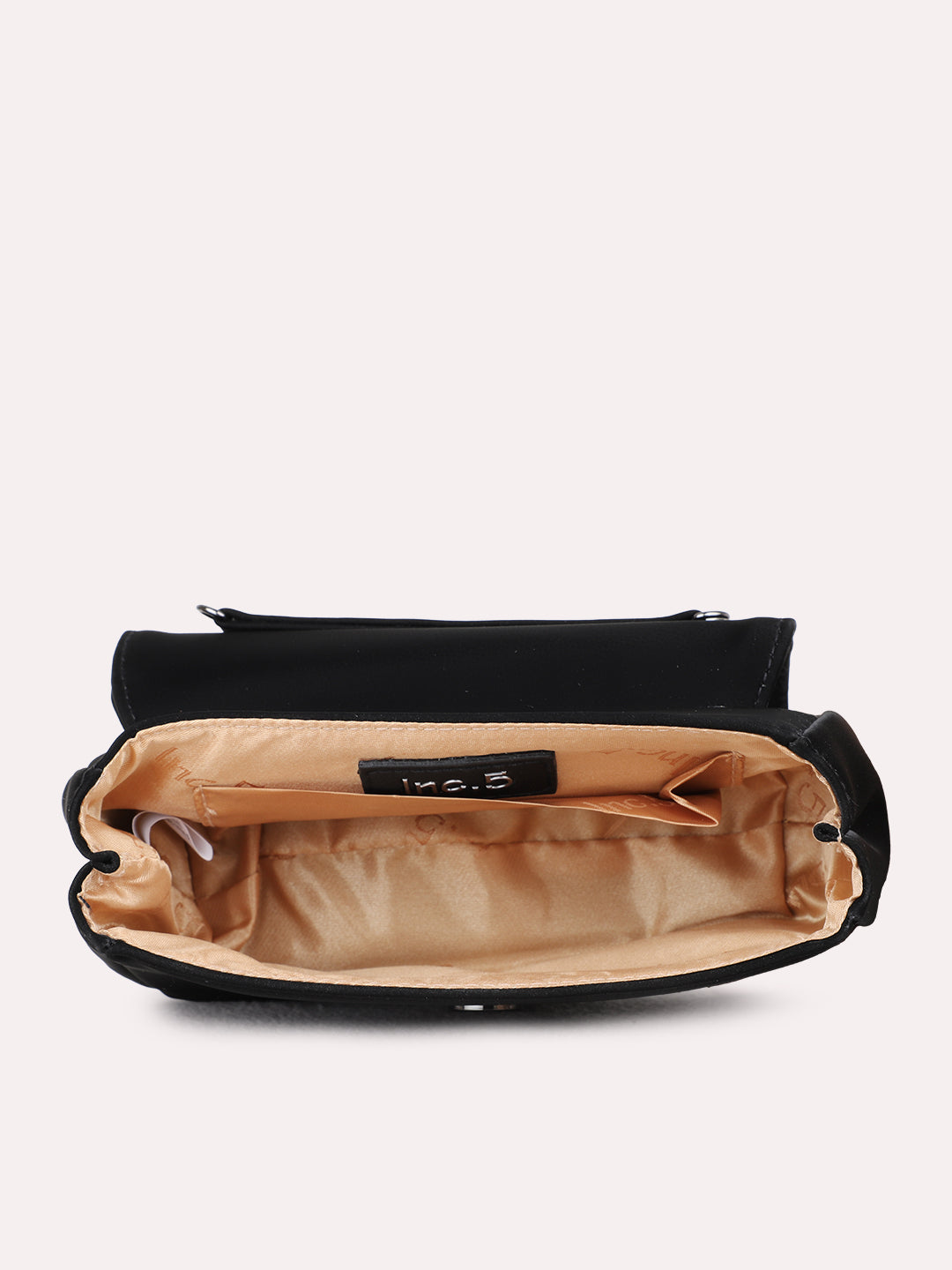 Womens Black Clutches With Magnet Lock For Party Use