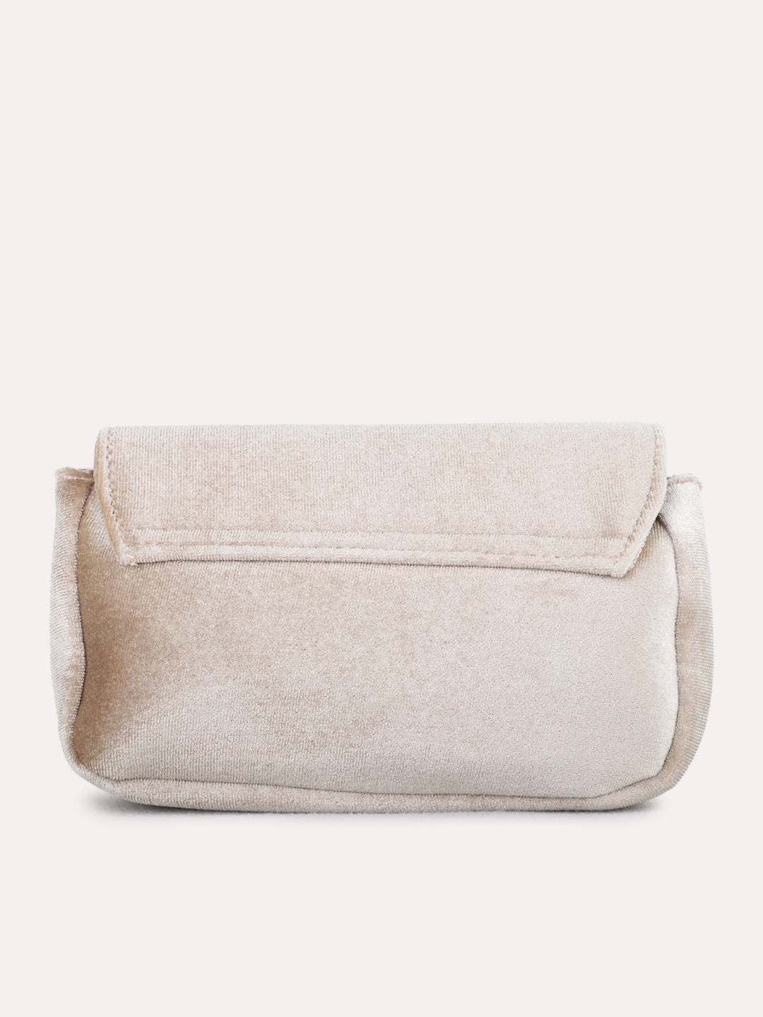 Womens Champagne Clutches With Magnet Lock For Party Use