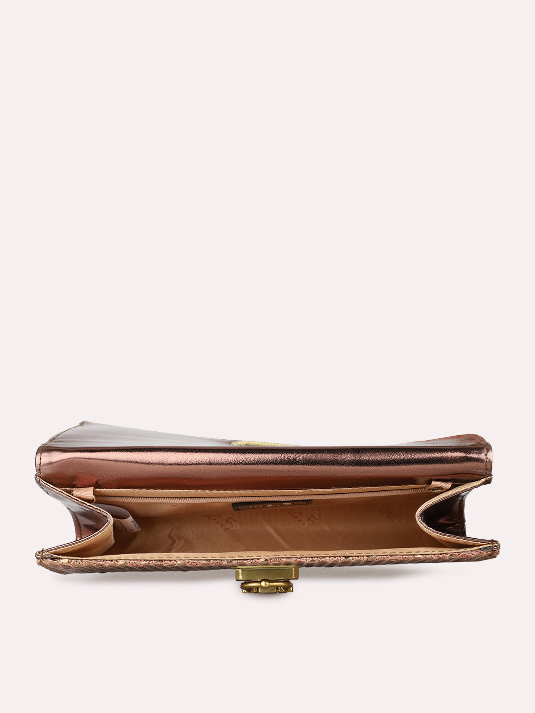 Womens Golden Clutches With Twist Lock For Party Use