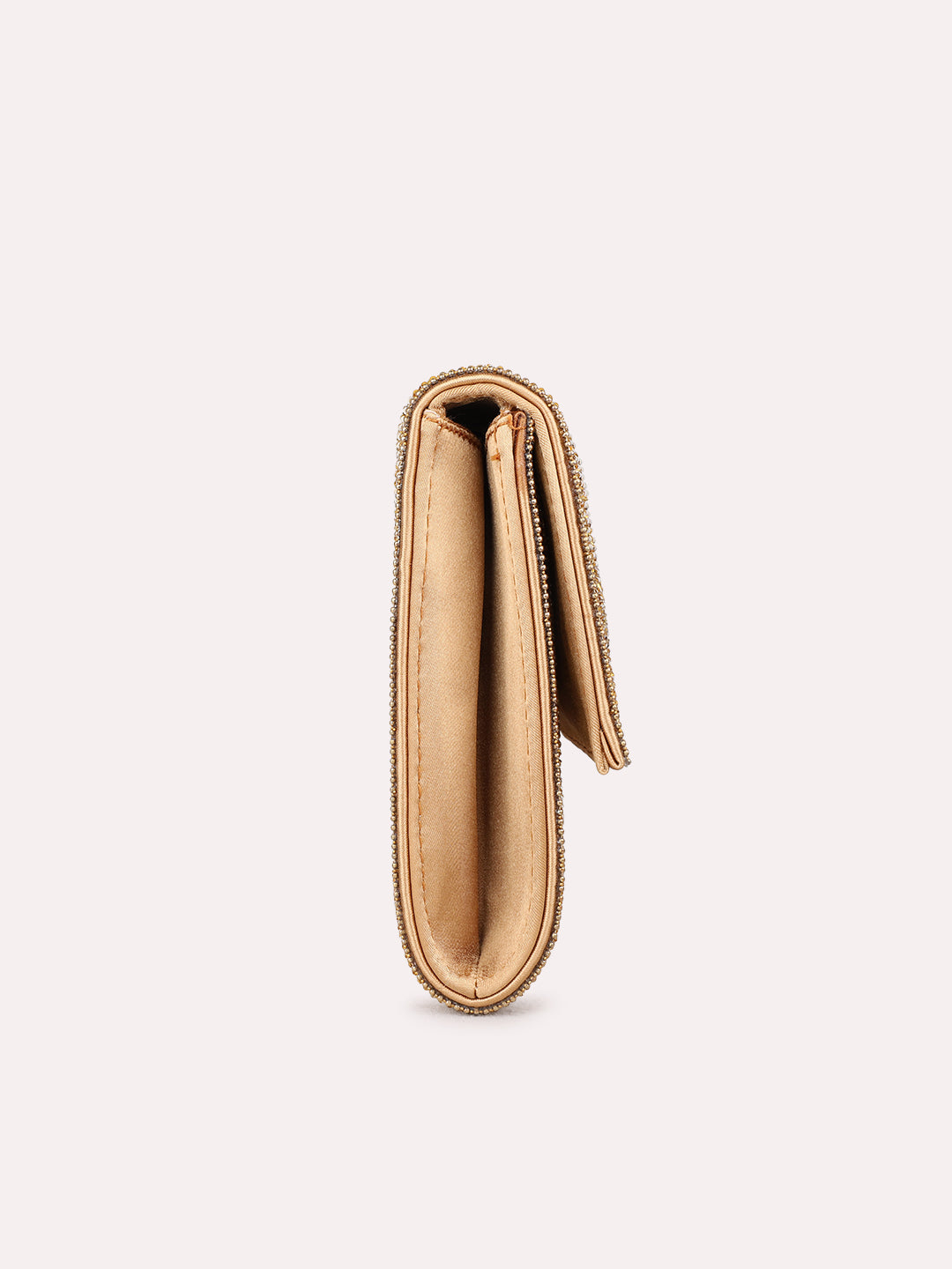Womens Brown Clutches With Magnet Lock For Party Use
