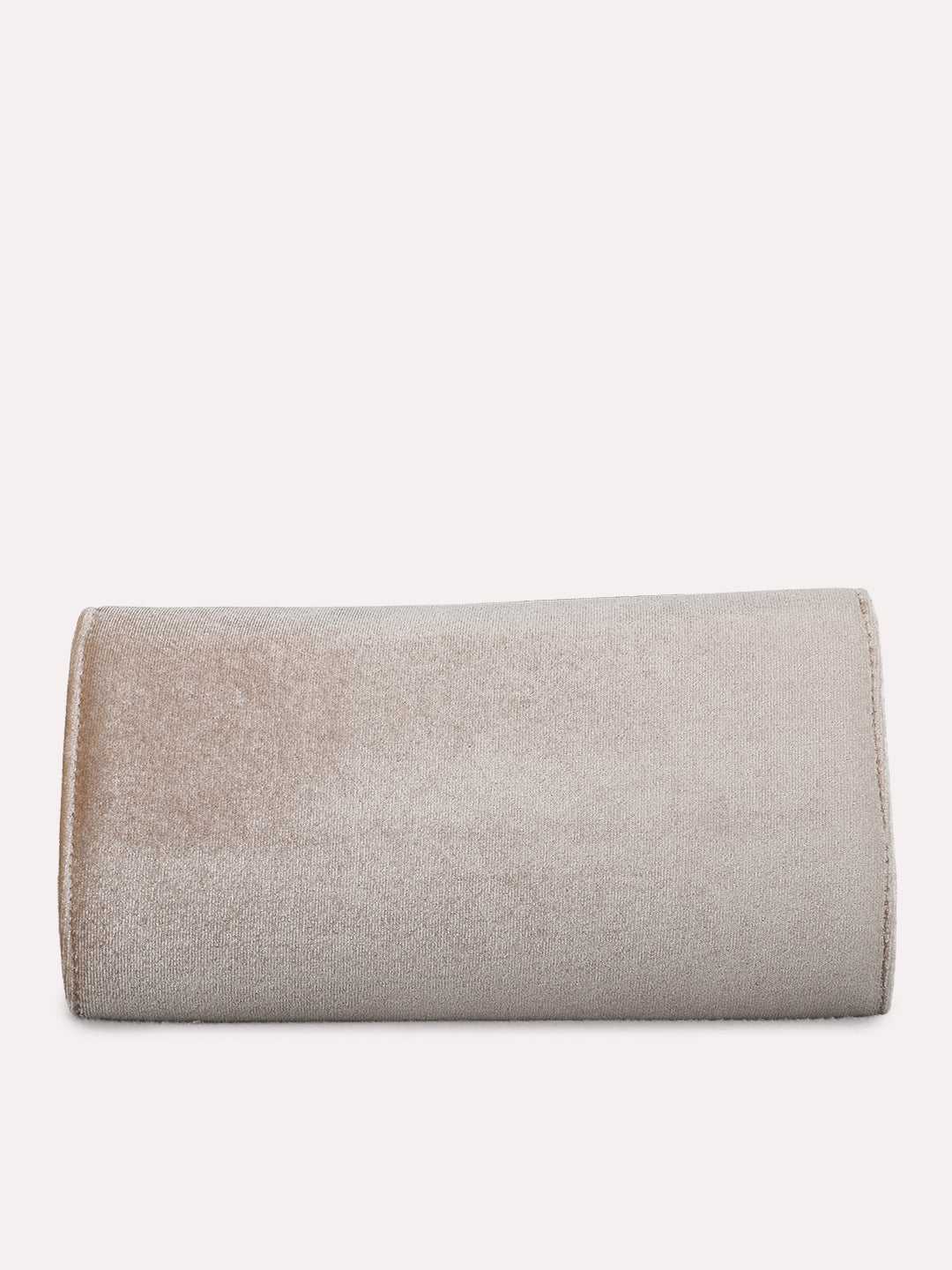 Women Golden Embellished Clutch Bag With Magnet Lock For Party