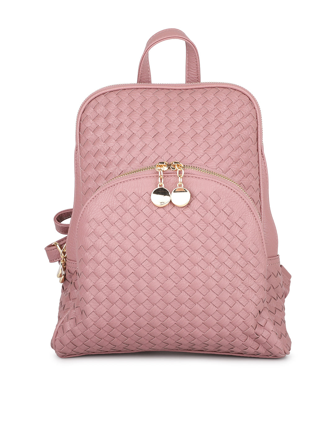 Women Lavender Textured Backpack Cum Handbag