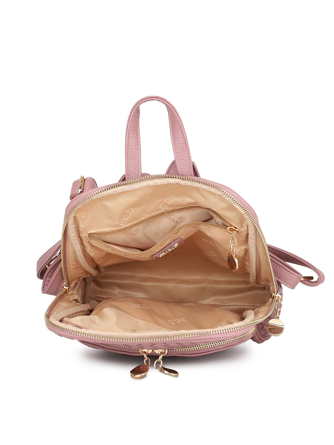 Women Lavender Textured Backpack Cum Handbag