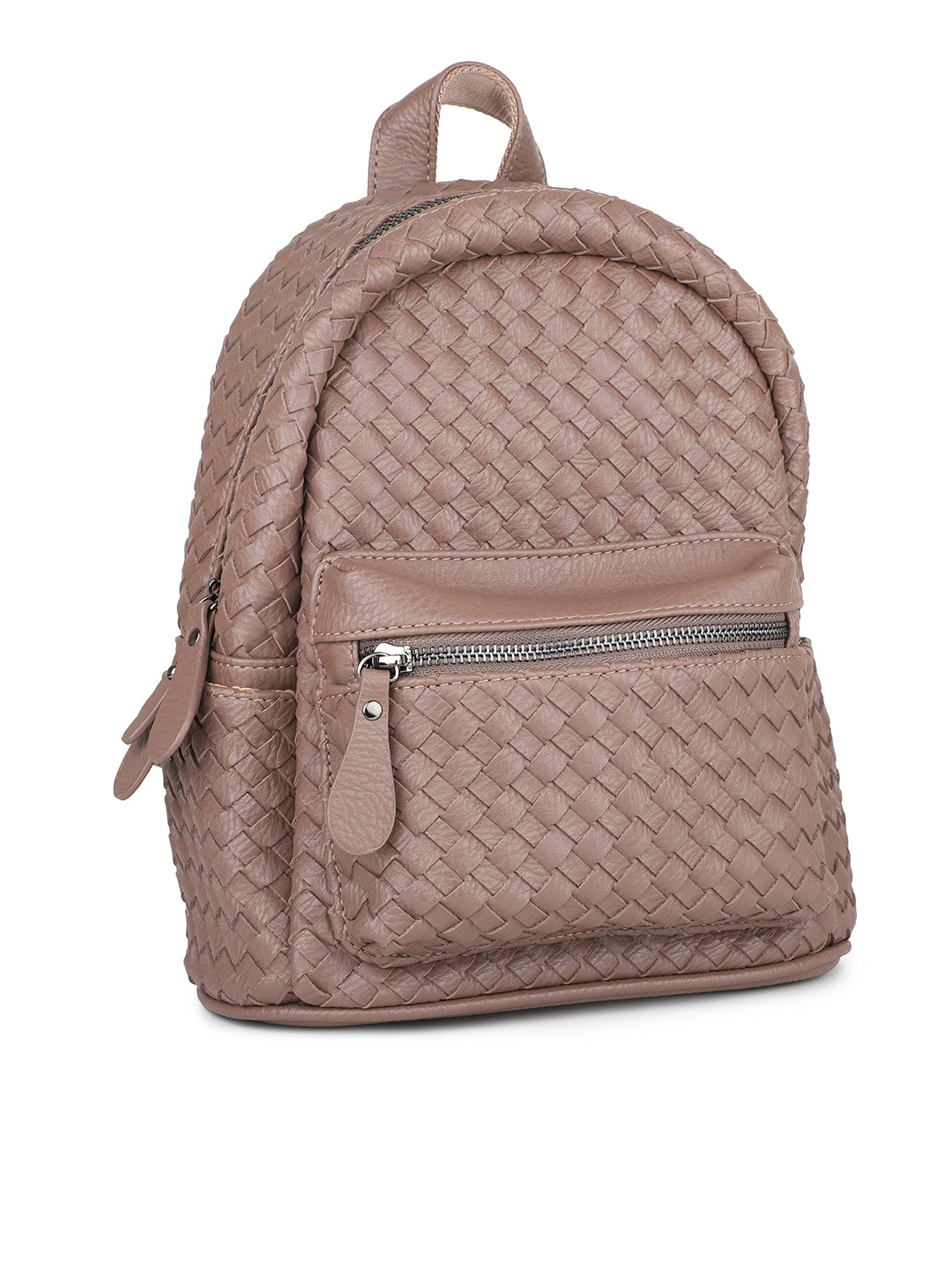 Women Brown Textured Mini Backpack