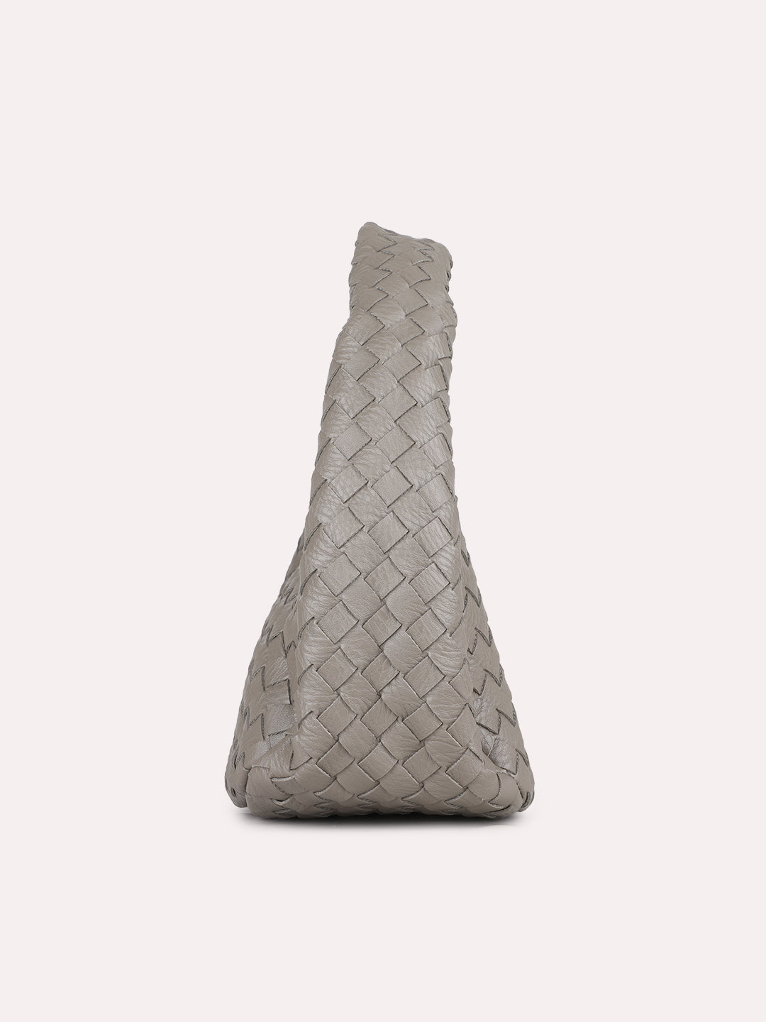 Womens Grey Party Textured Pattern Handbag With Zip Lock