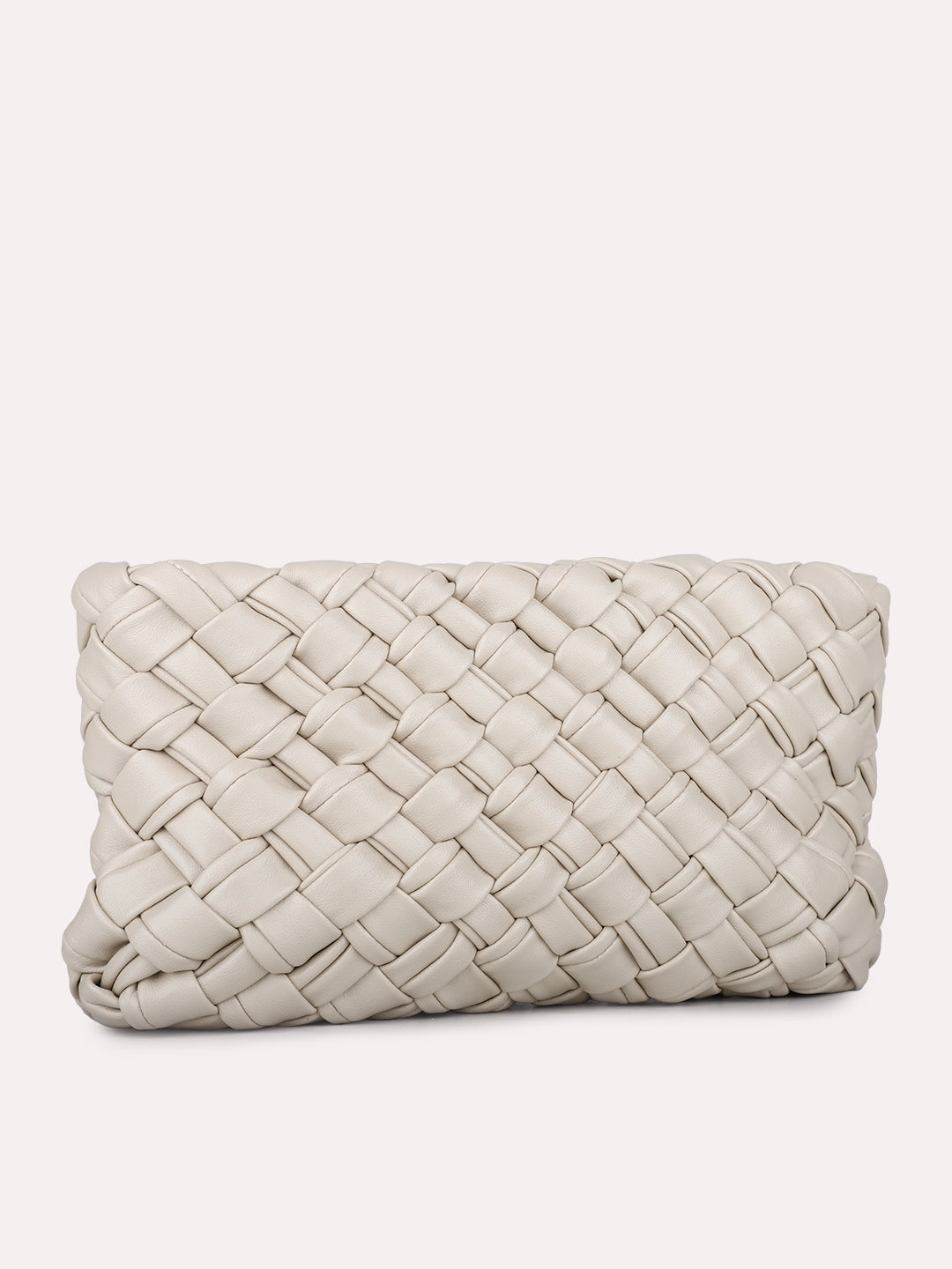 Womens Beige Textured Sling Bag With Zip Lock