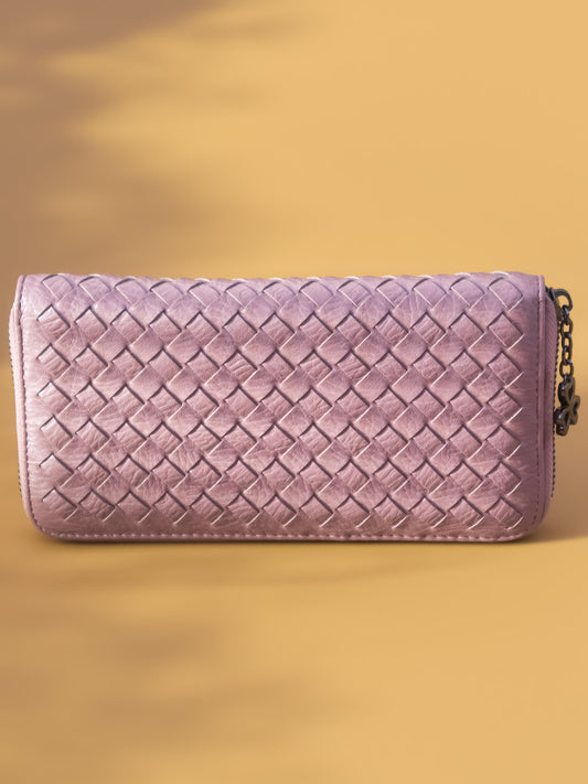 Women Lavender Solid Two Fold Wallet